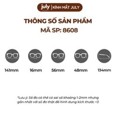 Gọng kính cận nữ oval kim loại phối nhựa phong cách Hàn Quốc dễ đeo hợp với nhiều dáng mặt 8608