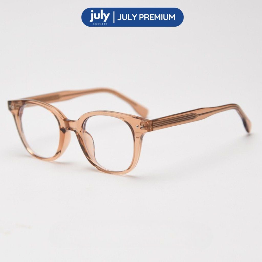 Gọng Kính Cận Nam Nữ Cao Cấp PRINCE form vuông cốt kim loại trẻ trung July Eyewear