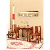  Bộ Bàn ăn Vuông Ghế Minh Triện móc 