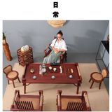  Bộ bàn trà ghế Minh song nan cổ 