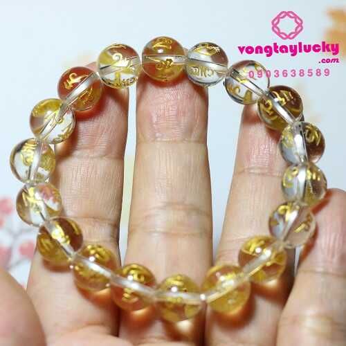 vòng tay khắc kinh Phật, vòng tay thần chú, vòng tay trừ tà, vòng tay đá thạch anh trắng, vòng tay nữ, vòng tay khắc Om Ma Ni Pademe Hum, vòng tay may mắn, vòng tay bình an