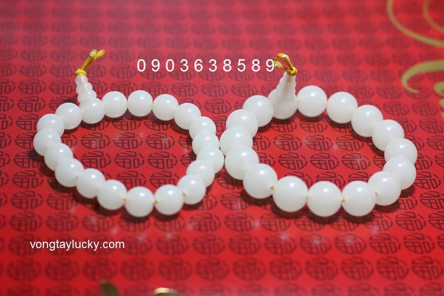 Vòng đeo tay/Vòng tay may mắn/Chuỗi hạt đeo tay da quang 8li= 8mm có hồ lô.