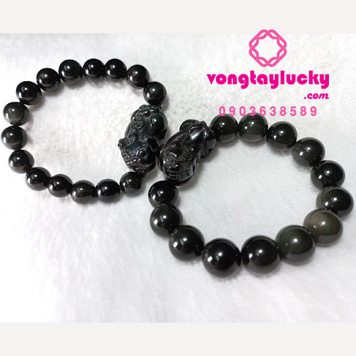 vòng tỳ hưu tết dây, vòng tay đá obsidian, vòng tay mệnh thủy, vòng tay tỳ hưu, vòng tay may mắn, công dụng của tỳ hưu, vòng tay tỳ hưu tài lộc, vòng tay trừ tà, tỳ hưu đá núi lửa obsidian, vòng cặp