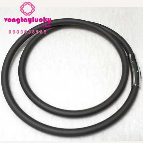 Dây cổ cao su khóa bấm inox