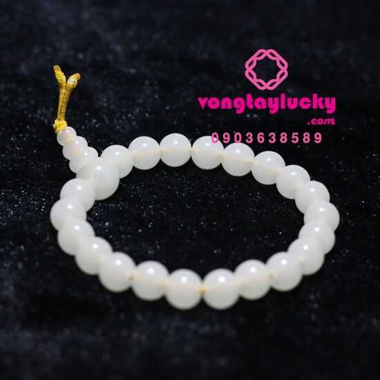 Vòng đeo tay/Vòng tay may mắn/Chuỗi hạt đeo tay da quang 8li= 8mm có hồ lô.
