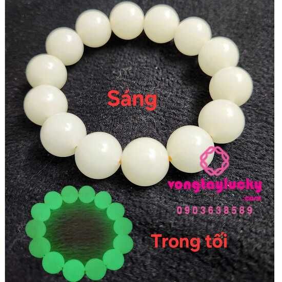 Vòng đeo tay/Vòng tay may mắn/Chuỗi hạt đeo tay da quang 8li= 8mm có hồ lô.