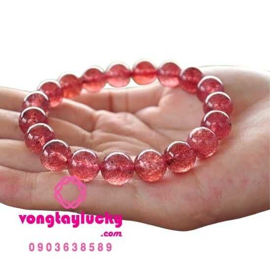 vòng tay đá thạch anh, thạch anh dâu tây, vòng tay đá phong thủy, vòng tay may mắn, vòng tay mệnh hỏa, vòng tay mệnh thổ, vòng tay nữ, thạch anh dâu tây hồng, mua đá thạch anh tự nhiên