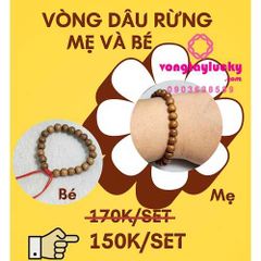 Vòng dâu đeo tay cho mẹ và bé, quà tặng thôi nôi, concung