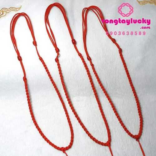 dây cổ, dây cổ vải dù, dây cổ đẹp, dây đeo đá phong thủy, dây cổ màu đỏ