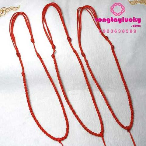 dây cổ, dây cổ vải dù, dây cổ đẹp, dây đeo đá phong thủy, dây cổ màu đỏ