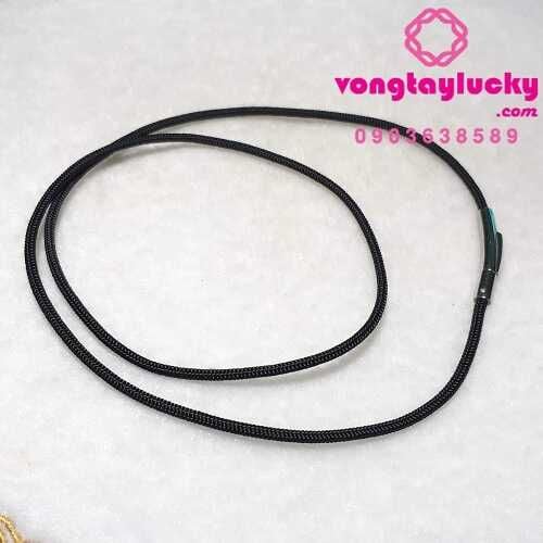 dây cổ vài dù Thái lan, dây cổ vài dù, dây cổ khóa bấm inox, dây cổ Thái, dây cổ màu đen, dây đeo đá phong thủy, dây chuyền nữ, dây vải dù 2 li