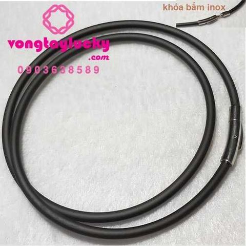 Dây cổ cao su khóa bấm inox