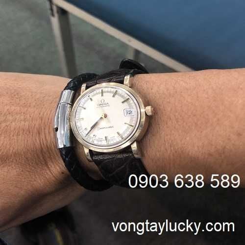 Vòng tay dây da màu đen 3li -5li