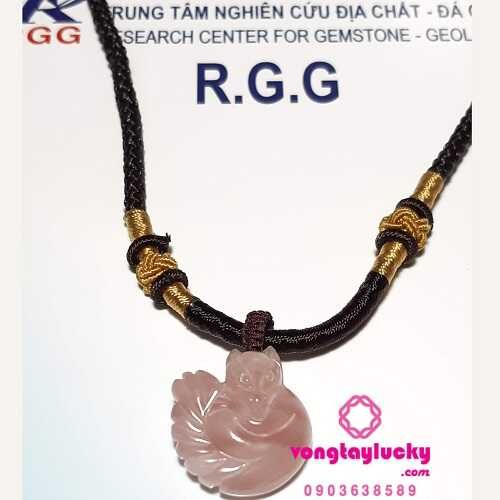 dây chuyền hồ ly, hồ ly thạch anh hồng, hồ ly  9 đuôi, hồ ly tình duyên, mua dây chuyền hồ ly ở đâu, hồ ly đá phong thủy