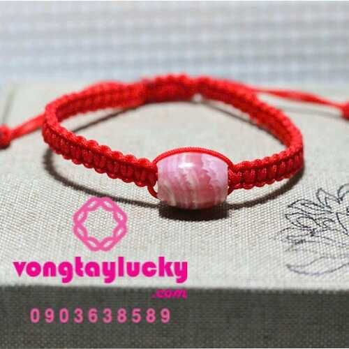 vòng tay đá đào hoa đá Rhodochorosite, vòng tay mệnh hỏa, vòng tay tình yêu, vòng tay đá lu thống