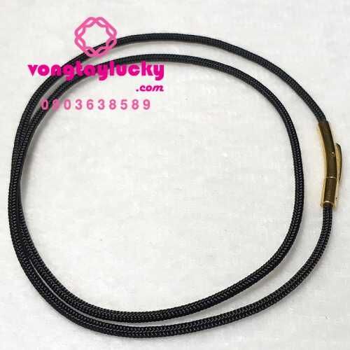 dây cổ vài dù Thái lan, dây cổ vài dù, dây cổ khóa bấm inox, dây cổ Thái, dây cổ màu đen, dây đeo đá phong thủy, dây chuyền nữ, dây vải dù 2li khóa vàng