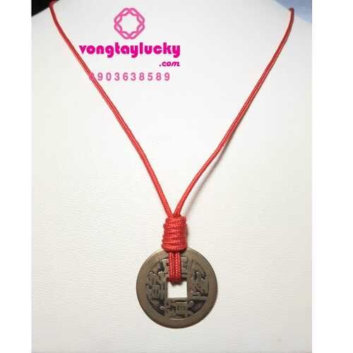 Dây cổ đồng điếu cẩm thạch sơn thủy 2,5cm dây rút