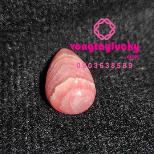 Mặt dậy chuyền đá đào hoa giọt nước 2.5x2cm Vip 5A thiên nhiên