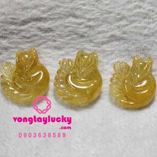 vòng tay hồ ly thạch anh tóc vàng, vòng tay phong thủy, vòng tay hồ ly, vòng tay mệnh kim, cách đeo vòng hồ ly