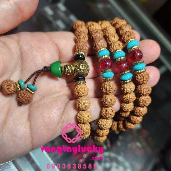 Chuỗi bồ đề kim cang 5 múi  Ấn Độ 9li 108 hạt lần hạt niệm Phật hay đeo cổ