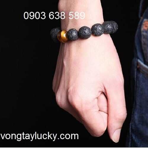 Vòng đeo tay đá lava từ 6li -14li