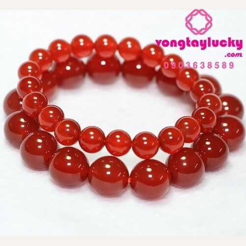 Vòng tay mã não đỏ đẹp 8li-12li