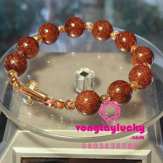 Chuỗi mân côi thạch anh tóc đỏ