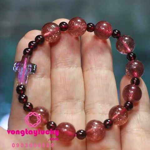vòng tay công giáo, vòng tay đá thạch anh, vòng tay mệnh hỏa, vòng tay mệnh thổ, trang sức công giáo, vòng tay thánh giáo, tràng hạt mân côi, chuỗi mân côi thạch anh dâu thiên nhiên