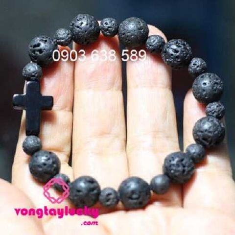 tràng hạt mân côi, chuỗi mân côi, vòng tay mệnh thủy, vòng tay công giáo, vòng tay mệnh mộc, đá lava 10li, thánh giá đá mã não