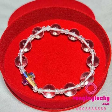 lắc tay, chuỗi mân côi, vòng tay công giáo, thạch anh trắng, chuỗi mân côi mệnh kim, vòng tay thạch anh trắng, chuỗi mân côi mệnh thủy, vòng tay đá thạch anh