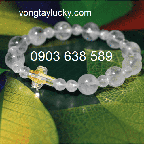vòng tay nữ, vòng tay đá thạch anh, thạch anh thiên nhiên, trang sức công giáo, chuỗi mân côi đẹp, chuỗi mân côi mệnh kim