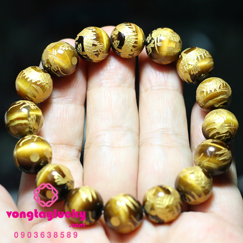 vòng tay đá mắt hổ, đá mắt hổ chạm rồng, đá mắt hổ đẹp, vòng đeo tay đá mắt hổ, đá mắt hổ vàng nâu, đá mắt hổ tự nhiên