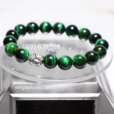 vòng tay đá mắt hổ xanh lục, vòng tay phong thủy, vòng tay mệnh mộc, vòng tay mệnh hỏa