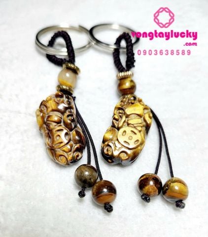 móc khóa tỳ hưu, tỳ hưu tài lộc, tỳ hưu đá mắt hồ, tỳ hưu trừ tà, móc khóa phong thủy, tỳ hưu đá thiên nhiên
