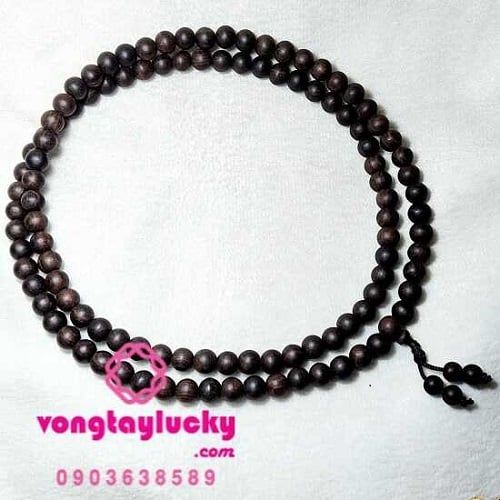 Chuỗi gỗ mun 108 hạt từ 6li - 14li