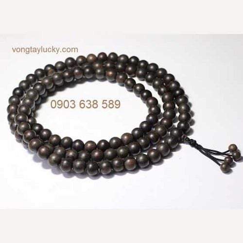 gỗ mun 12li, gỗ mun, chuỗi 108 hạt,  chuỗi 108 hạt quấn tay