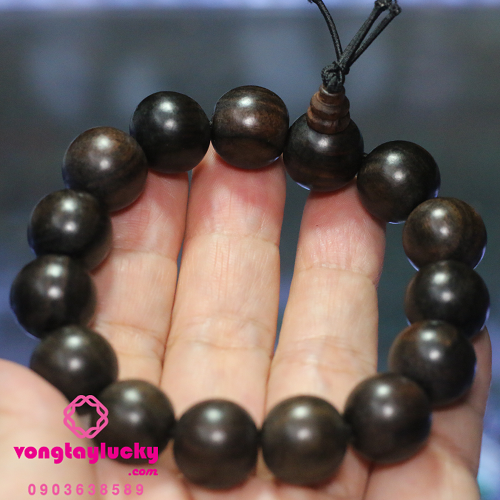 vòng tay mệnh mộc, vòng tay gỗ minh, chuỗi hạt phong thủy, chuỗi gỗ mun 14li, chuỗi gỗ mun tự nhiên, vòng tay nam
