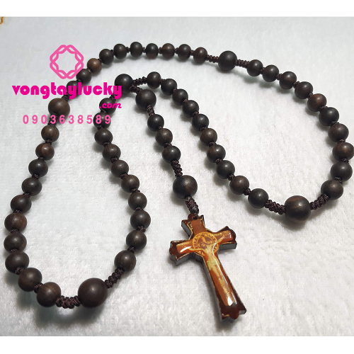 chuỗi mân côi mệnh mộc, tràng hạt mân côi, chuỗi mân côi gỗ mun, tràng, tràng hạt mân côi 50, dây cổ thánh giá ý, tràng hạt mân côi gỗ quý, vòng cổ thánh giá, lần hạt mân côi, gỗ mun tự nhiên