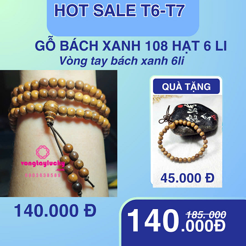 Vòng tay gỗ bách xanh