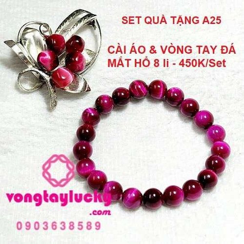 Set Quà tặng duyên dáng đá mắt hổ 8li: (mã A 25)