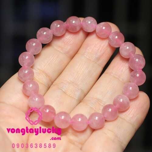 vòng tay thạch anh hồng, vòng tay thạch anh hồng vip, vòng tay thạch anh hồng thiên nhiên, vòng tay phong thủy, vòng tay mệnh hỏa, vòng tay mệnh thổ, thạch anh hồng 8li