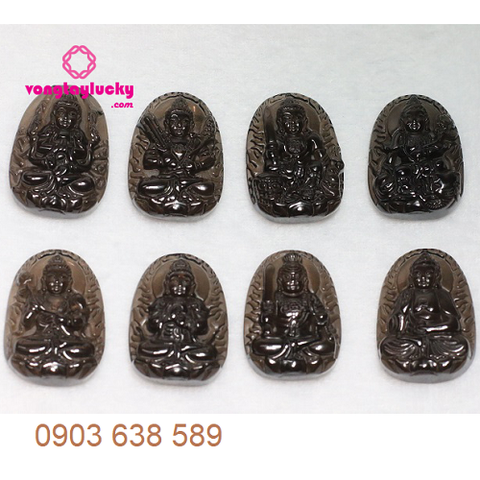 Phật bản mệnh đá núi lửa Obsidian