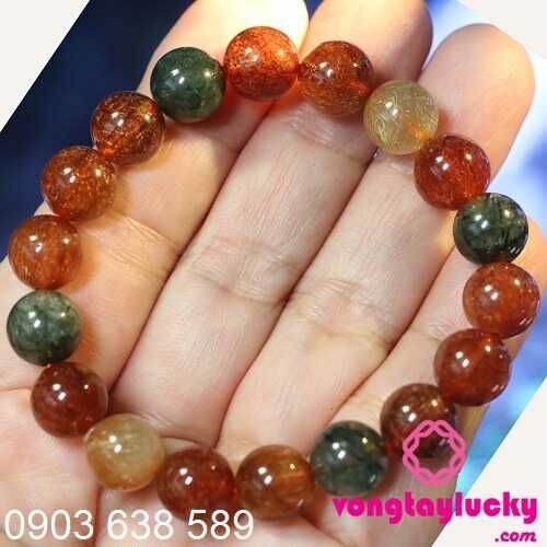 vòng tay thạch anh tóc, vòng tay nữ, vòng tay thạch anh tóc tam tài, vòng tay phong thủy, vòng tay may mắn, vòng tay tài lộc