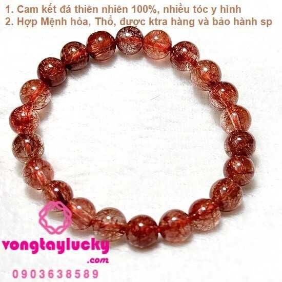 Vòng tay thạch anh tóc đỏ