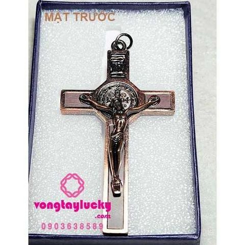 Thánh giá trừ tà hợp kim 8x4cm hợp kim xi Việt Nam