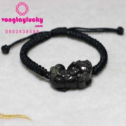 vòng tỳ hưu tết dây, vòng tay đá obsidian, vòng tay mệnh thủy, vòng tay tỳ hưu, vòng tay may mắn, công dụng của tỳ hưu, vòng tay tỳ hưu tài lộc, vòng tay trừ tà, tỳ hưu đá núi lửa obsidian