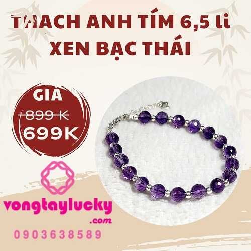 Thạch anh tím phối bạc Thái