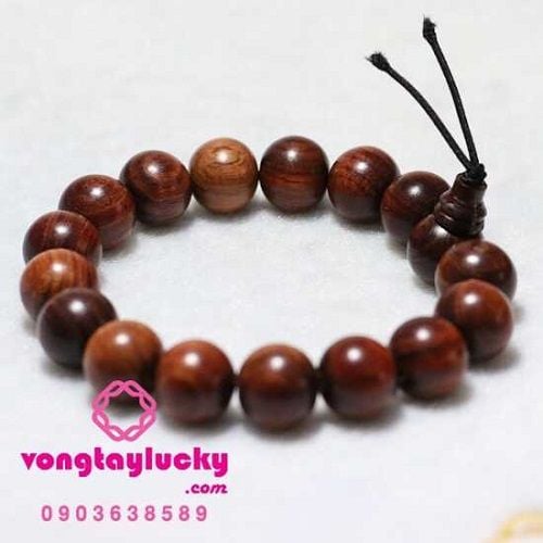 Chuỗi đeo tay gỗ trắc đẹp tự nhiên các size