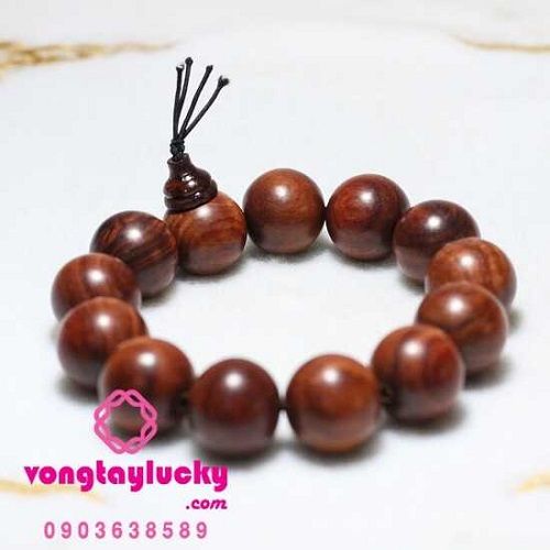 Chuỗi đeo tay gỗ trắc đẹp tự nhiên các size