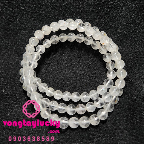 vòng tay mệnh kim, vòng tay thạch anh ưu linh trắng, vòng tay nữ , vòng tay đá phong thủy, vòng tay đá thạch anh